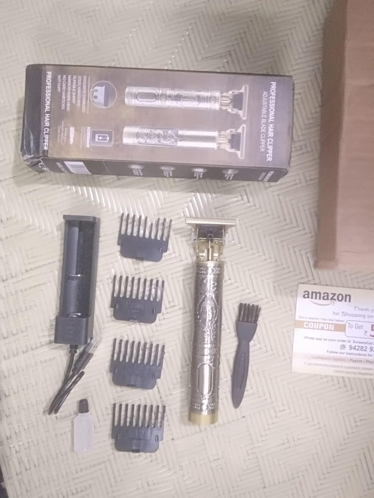 Hair Trimmer For Men Buddha Style Trimmer with Professional Hair Clipper and Adjustable Blade Clipper(Golden).