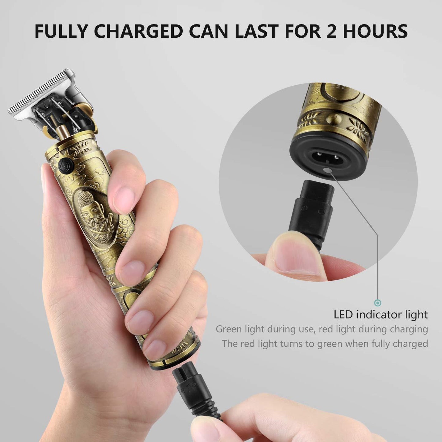 Hair Trimmer For Men Buddha Style Trimmer with Professional Hair Clipper and Adjustable Blade Clipper(Golden).