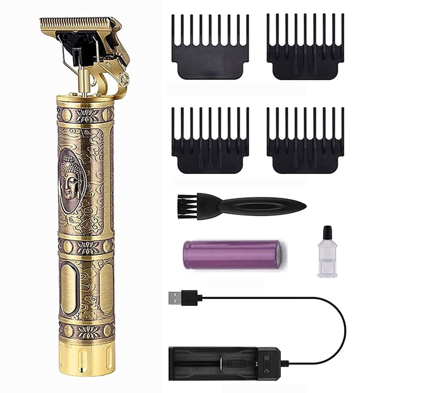 Hair Trimmer For Men Buddha Style Trimmer with Professional Hair Clipper and Adjustable Blade Clipper(Golden).