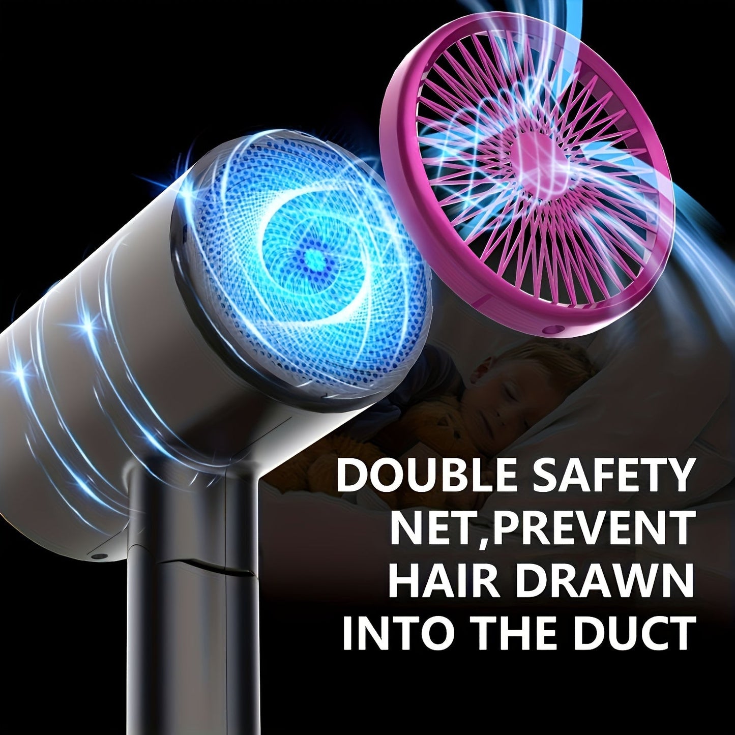 NNETM Hair Dryer with High Power Foldable Travel (1800W)