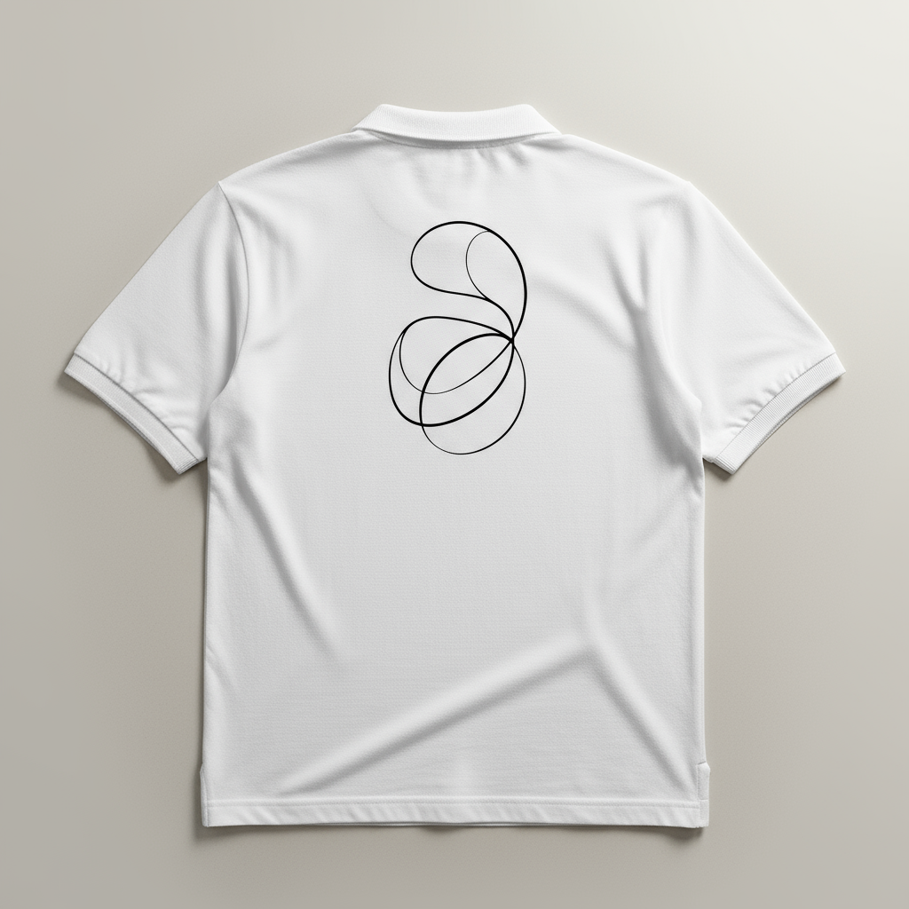 Arbins Luxury White Matte Polo T-Shirt